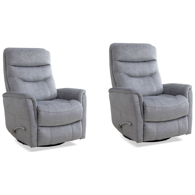 Akeelah 31" W Swivel Manual Standard Recliner, Capri Silver