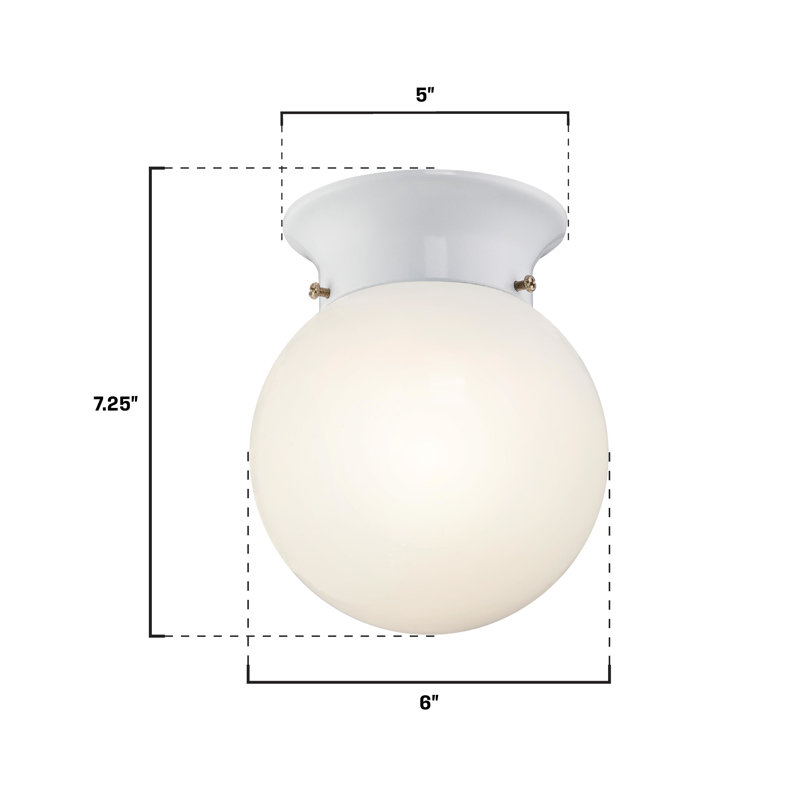 Brittni Glass LED Semi Flush Mount, 8