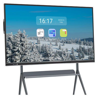 JYXCN 75" Smart Board for Classroom, 2160p Touch Screen Digital Whiteboard Wireless Casting(Include Wall Mount)