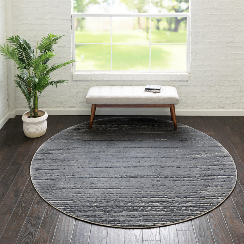 Abstract Indoor Rug, Round 7'