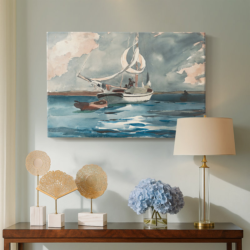 Sloop, Bermudes-Winslow Homer-Gallery, toile tendue-1899