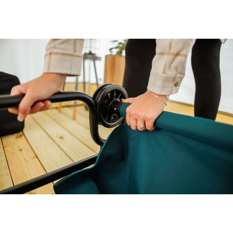 Lit de camp d'extérieur convertible pour 2 personnes Disc-O-Bed, vert, Très grand, Vert / Brun clair