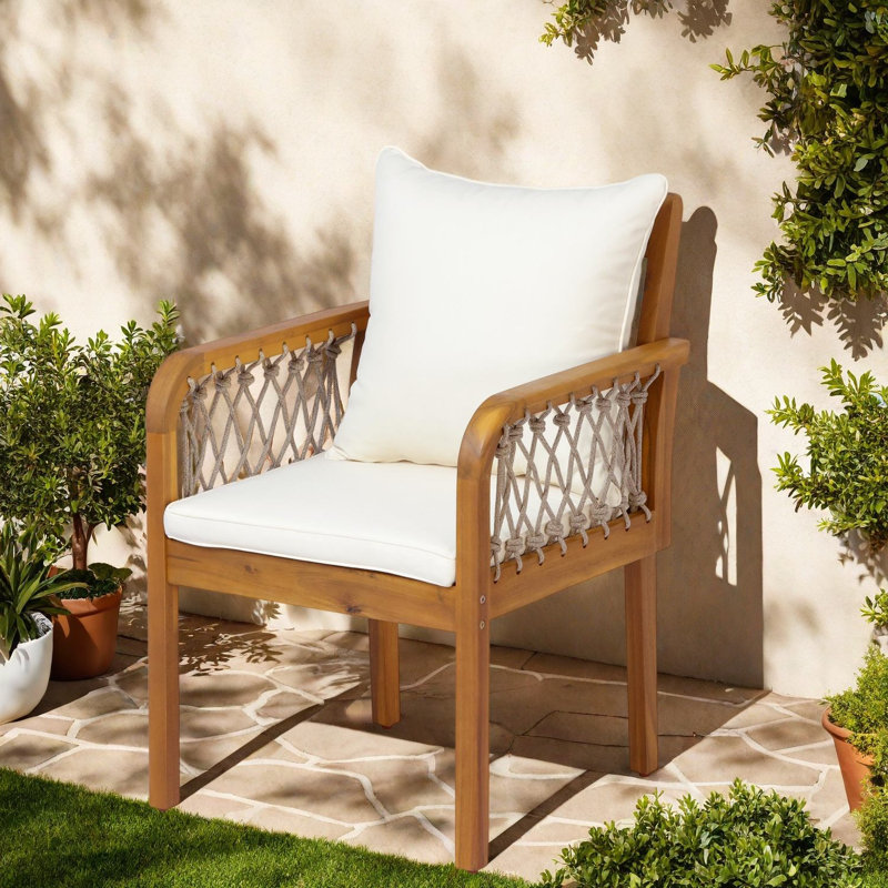 Outdoor Dining Chair, Cream 2