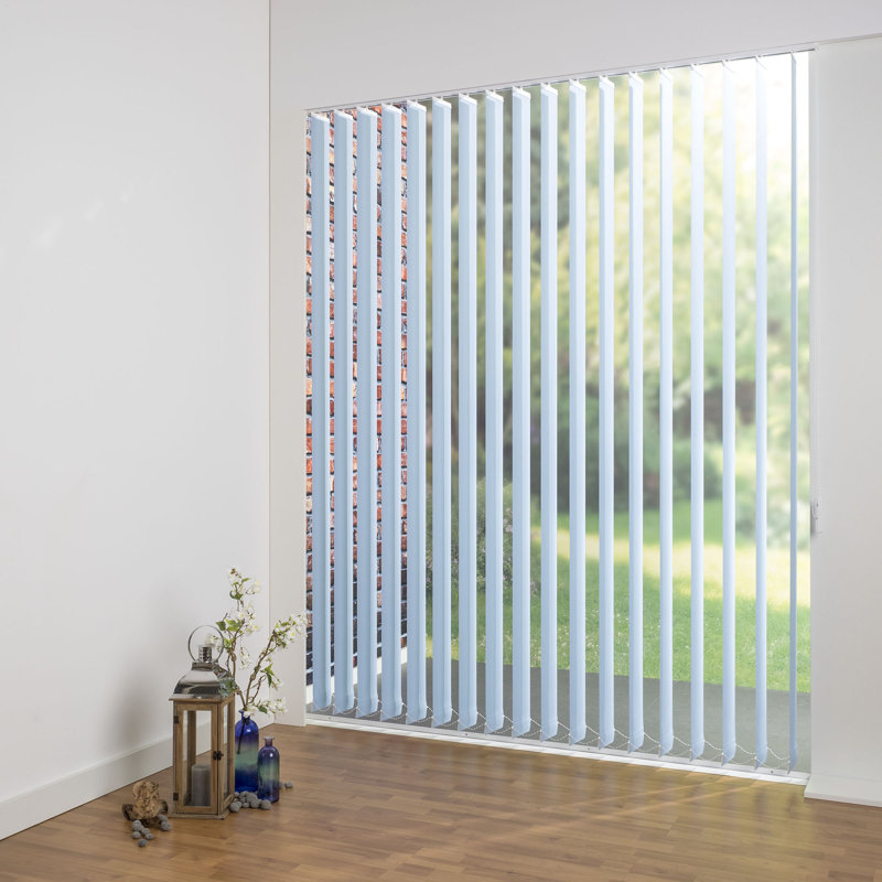 Blackout Vertical Blind, 180cm L x 100cm W, 12.7cm, Light blue