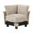 Modern Contemporary 4-Piece Modular Sectional Plush Comfort Taupe Chenille Upholstery Living Room Furniture Durable Plywood