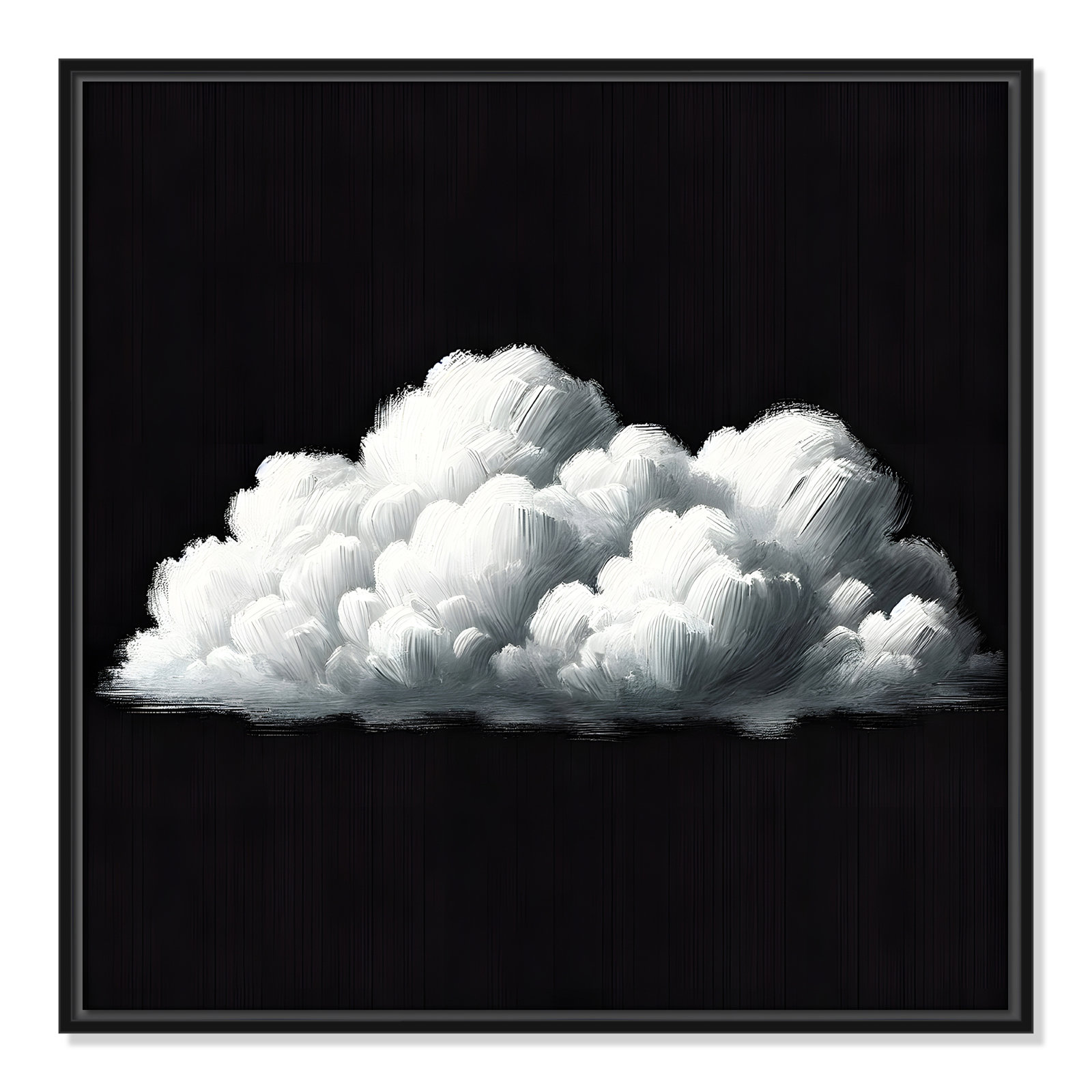 Ottavia "White Clouds" Print, 25.5" H x 25.5" W, Black