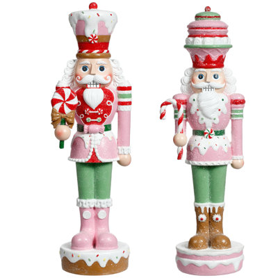 Peppermint Nutcracker - 13-17.5 Inches Set Of 2
