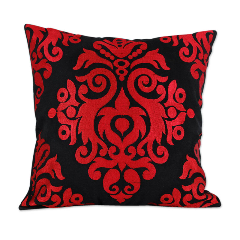 Embroidered Cotton Pillow Cover