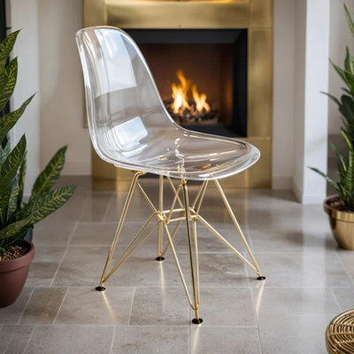 Modern Clear Acrylic Dining Side Chair
