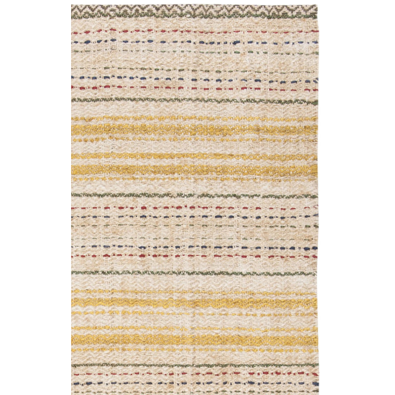 Tapis en jute tissé à la main Jahiem, Rectangle 3 pi x 5 pi