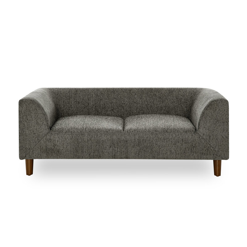 Canapé pour animal de compagnie moderne avec dossier et accoudoirs - Petit canapé pour chien moyen, coussin en mousse confortable pour animaux gris foncé