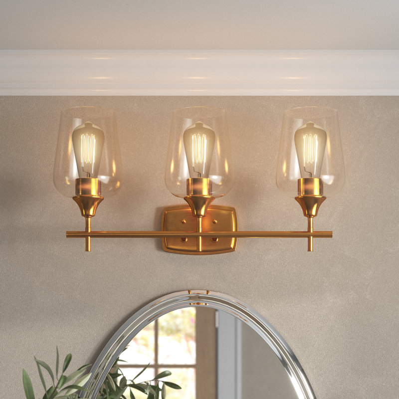 Castonguay 3-Light Dimmable Gold Vanity Light