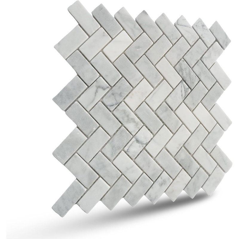 Alaska 11" x 11" Natural Stone Herringbone Mosaic Wall & Floor Tile