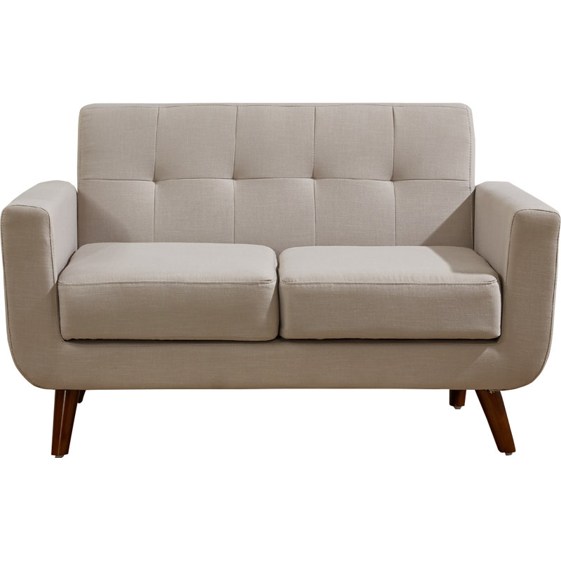 Esmai Upholstered 51'' Loveseat, Tan Linen