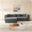 90.6-Inch 3-In-1 Convertible Sleeper Sofa With Movable Ottoman, Button Tufting, And Gold Edge Trim For Multi-Functional Living Spaces.-299564139