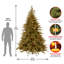Sapin de Noël floqué et illuminé-2099996423