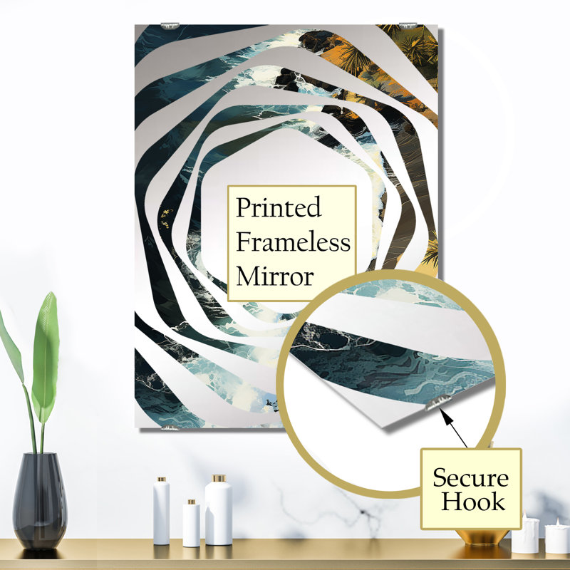 Miroir mural Feona - Coastal Beach, 32 po x 24 po