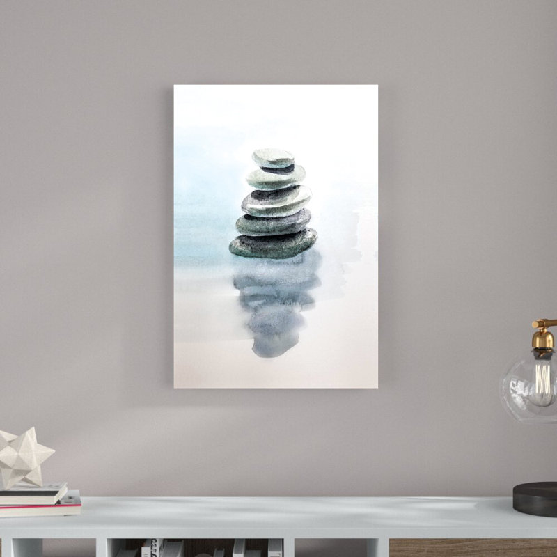 Pierres empilées, reproduction d’art sur toile tendue, H 30 po x l 20 po