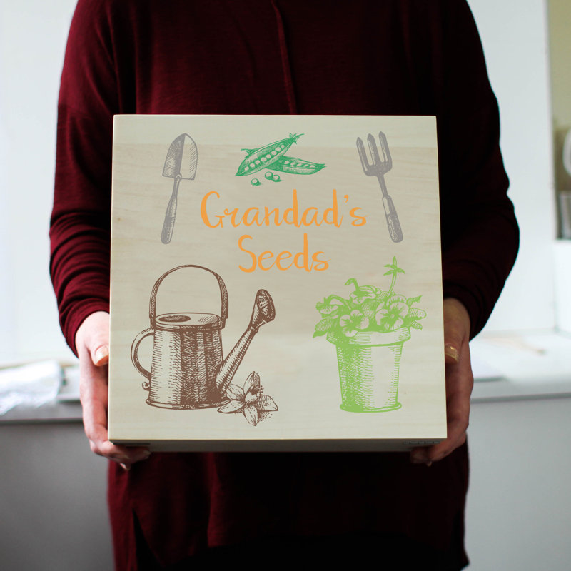 Personalised Seed Solid Wood Box, Yes