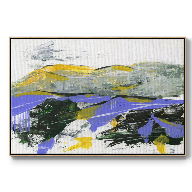 Silent Mountain Iv, reproduction d'art sur toile, H 17 po x l 25 po x P 2 po, Naturel