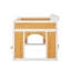 Lit superposé double au-dessus de double avec tablettes de rangement, fenêtre et deux portes-1353686265