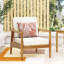 Fauteuil club Willowbrook, design extérieur en bois de teck