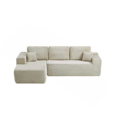 Modular Sectional Sofa with L-Shape Chaise No Assembly Required for Living Room Bedroom