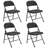 PU Leather Fabric Upholstered Metal Folding Chair