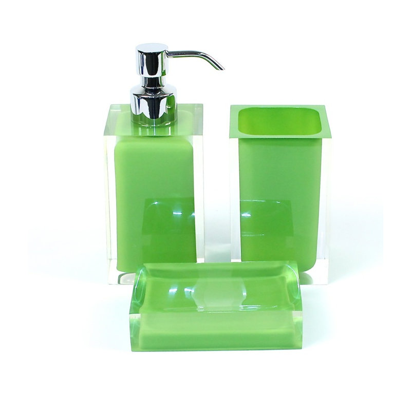 Ensemble d'accessoires de salle de bain 3 pièces Currahee, Vert