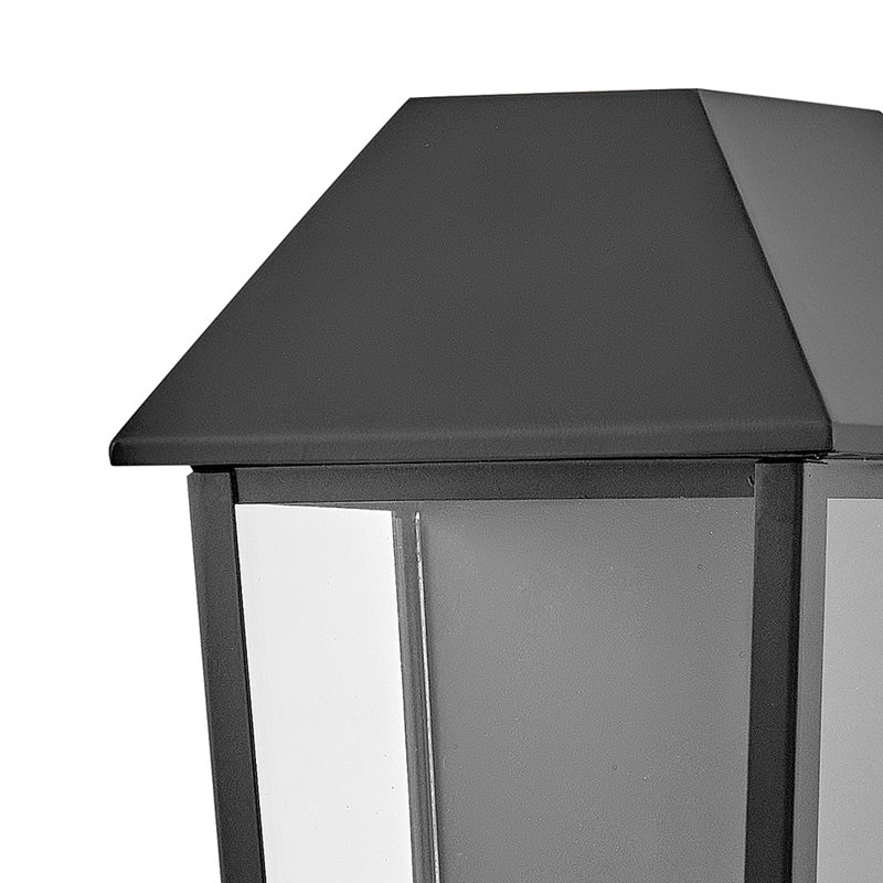 Lanterne murale d'extérieur avec verre transparent, H 15,25 po x l 7 po x P 5,50 po