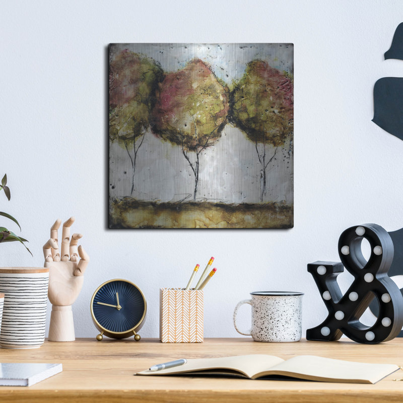 «A Fall Stroll» par Britt Hallowell, H 12 po x l 12 po