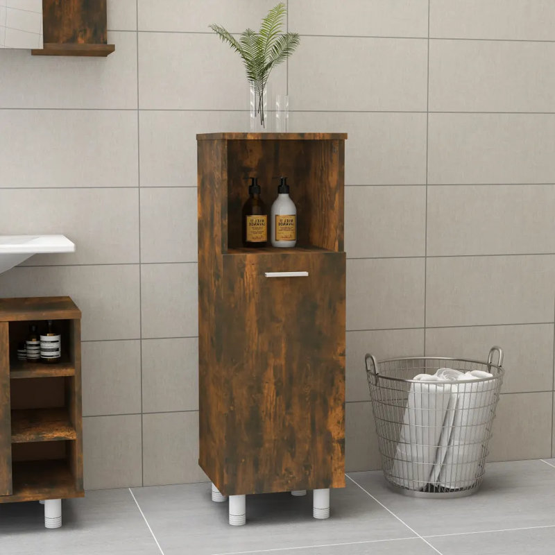 Avren Bathroom Cabinet, Smoked Oak