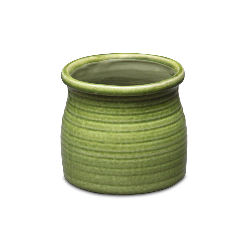 Pot à fleurs Miland, Vert, H 4,75 po x l 5 po x P 5 po