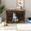 Cage en bois pour chien avec deux portes