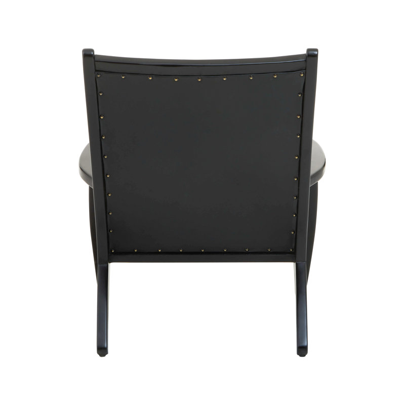 Maci Leather Wingback Chair