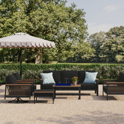 Townsend 7 - Person Outdoor Seating Group with Sunbrella Cushions