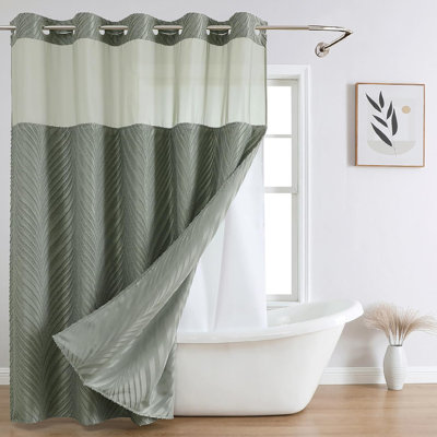 Ensemble de rideau de douche Stall no Hook