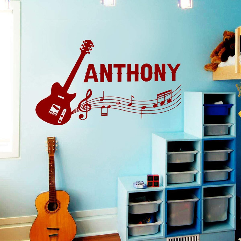 Text & Numbers Non-Wall Damaging Wall Decal, 23" H X 40" W, Burgundy