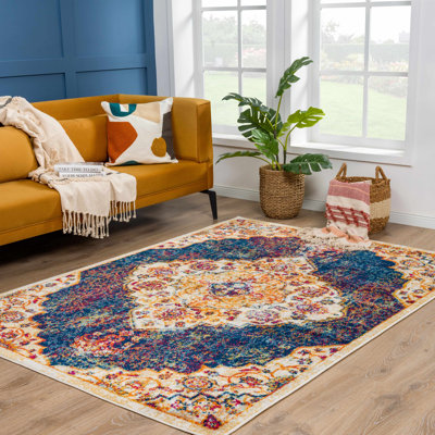 Tapis oriental bleu Edwa