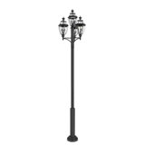 Westover 3 Light Outdoor Post Mount Fixture in Black
