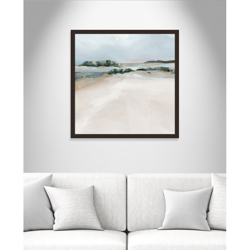 Shimmering Path, 33" H x 33" W x 1.12" D, Walnut Framed