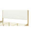 Lit capitonné moderne blanc avec pieds en bois d'hévéa, KING-622822318