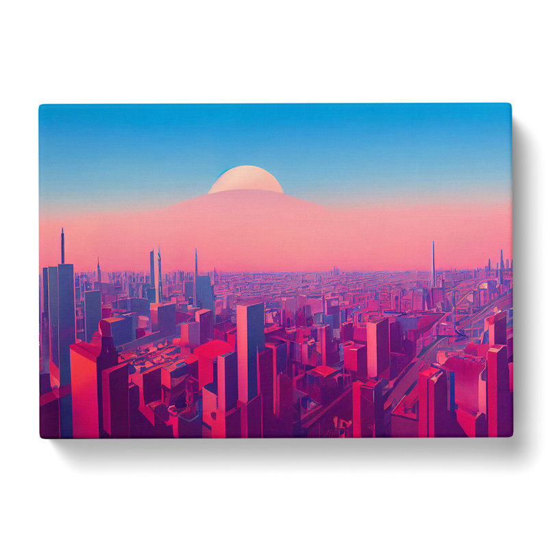 Heavenly City Skyline Architecture - Wrapped Canvas, 50cm H x 76cm W x 3cm D