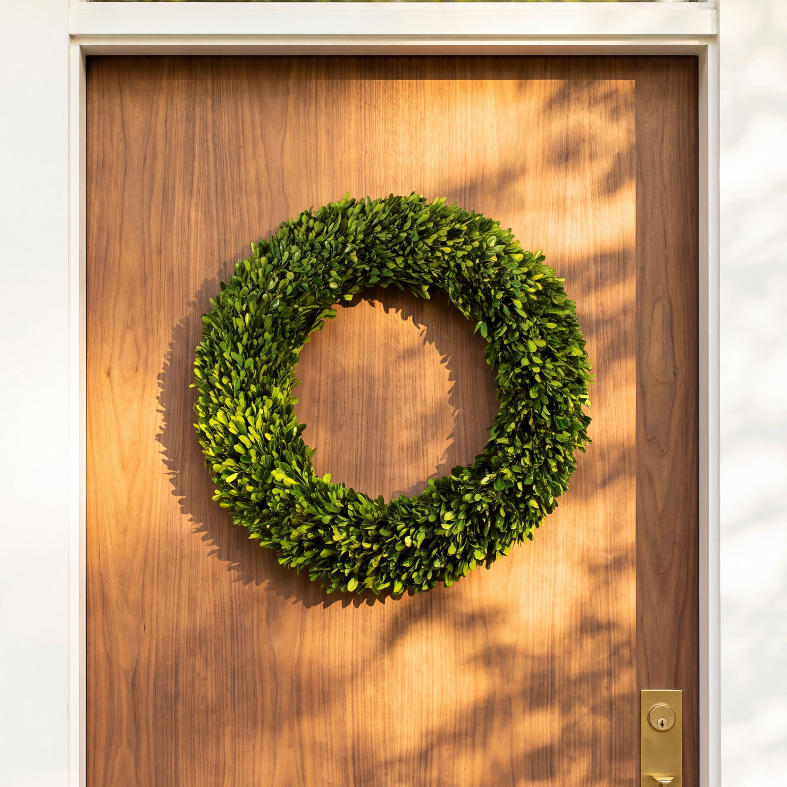 Alby Preserved Boxwood Wreath, 24" H x 24.4" W x 4.7" D