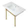 Dreyfuss Ceramic Rectangular Console Bathroom Sink with Overflow