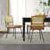 Bodnar Ratten Back Tufted PU  Upholstered Dining Side Chair