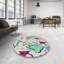Tapis motif rose/vert/jaune-495261125