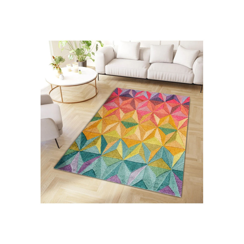 Tapis décoratif multicolore à base tissée Northern Collection, Sous-tapis rectangulaire 3 pi 11 po x 5 pi 11 po i