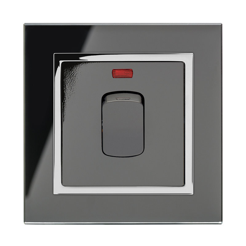 Crystal CT 20A DP Switch With Neon Black, Black