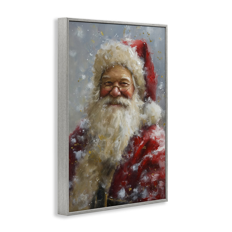 «Souriant père Noël», estampe numérique par Imagine It Images, Estampe numérique Farmhouse, H 18 po x l 12 po